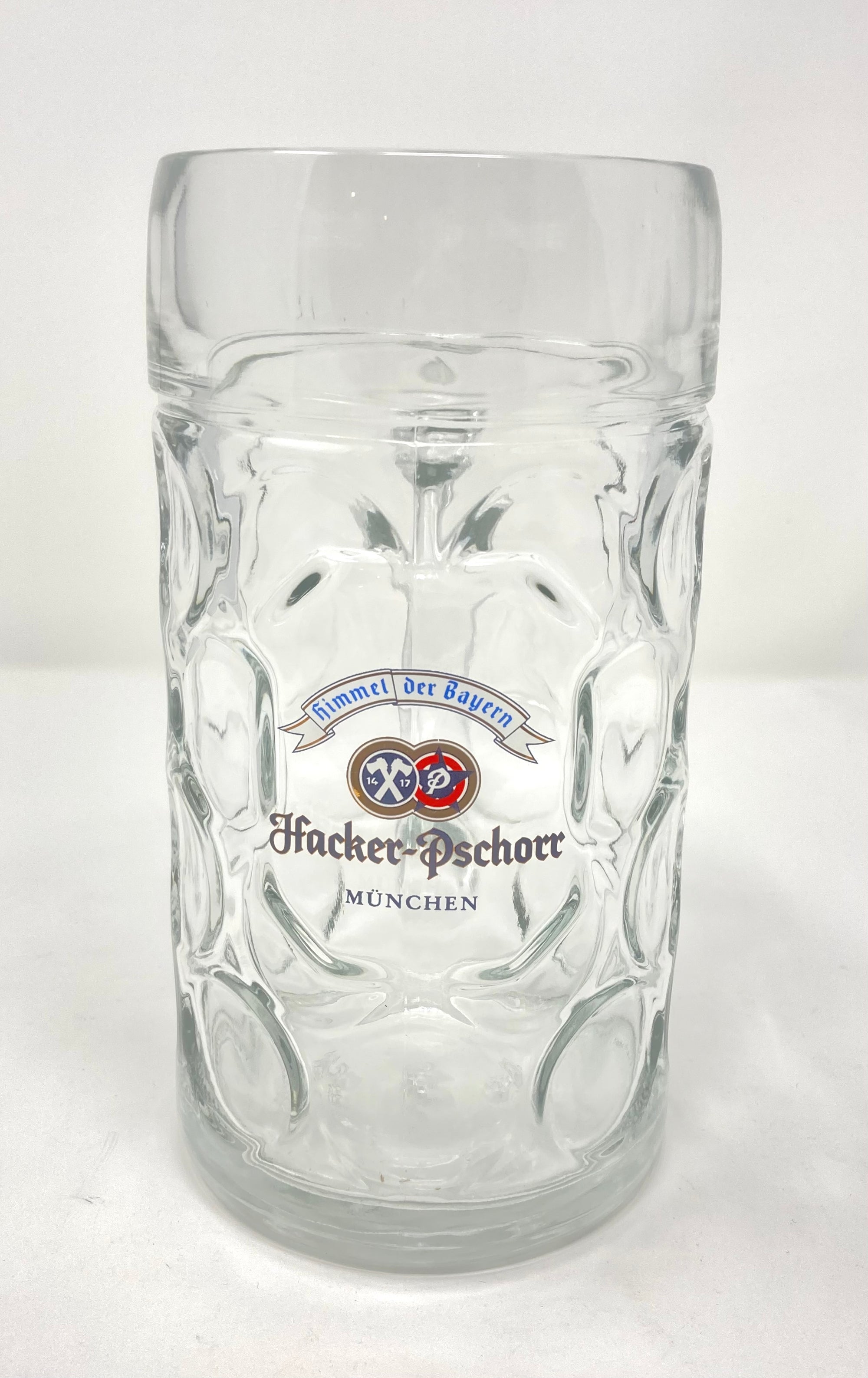 Hacker Pschorr Beer Munchen Stein Mug 1L Bubble Glass