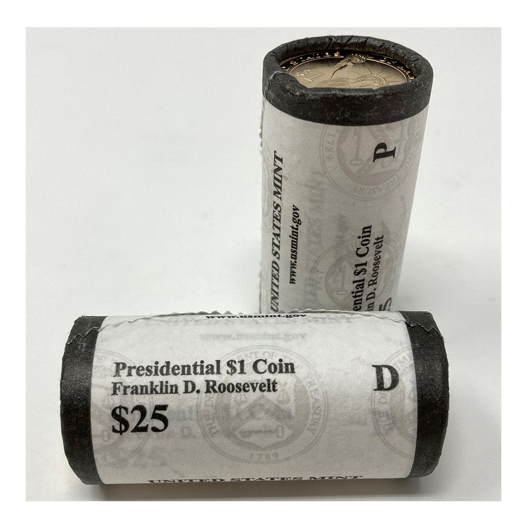 2014 Franklin Roosevelt Presidential Dollar P&D U.S. Mint Rolls