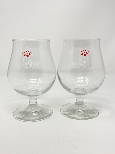 Cherish Kissing Goblet Beer Glasses- Set of 2 (350ml)