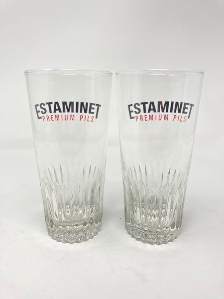 Estaminet Pint Beer Glasses- Set of 2