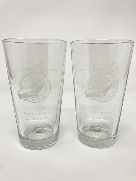 North Coast Brewery Pint Beer Glass- Set of 2
