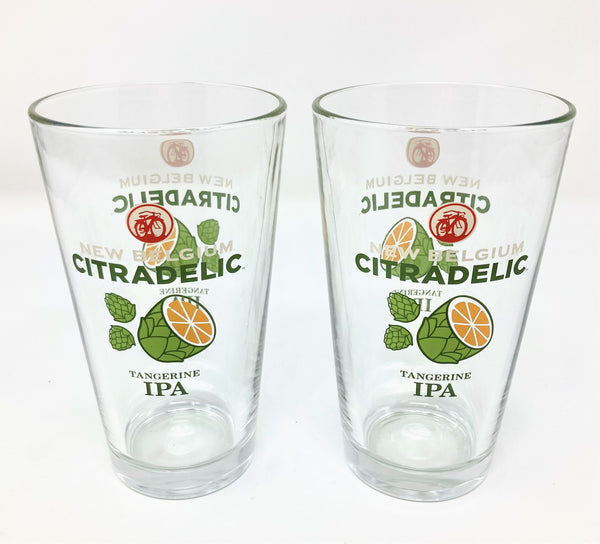 New Belgium Citradelic Pint Glass Set of Two