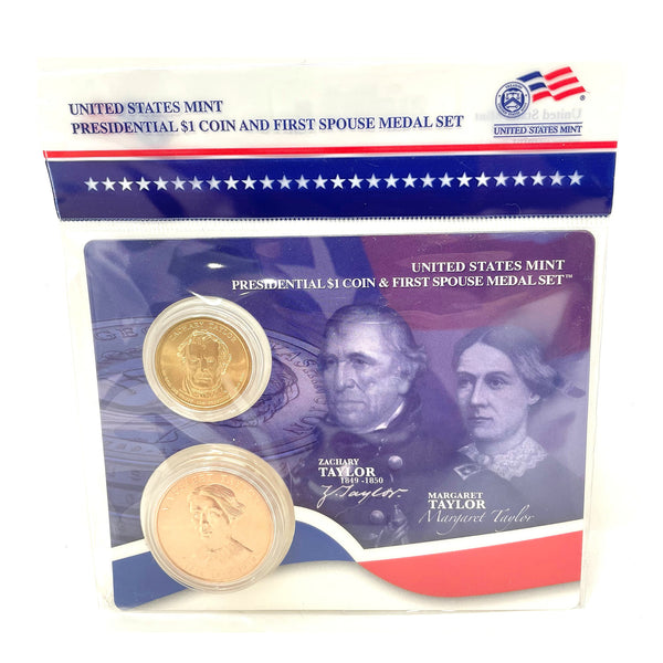 U.S. Mint Presidential $1 Coin and Spouse Medal Set: Zachary & Margaret Taylor