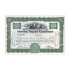 Irving Trust Co. Stock Certificate // 1-99 Shares // Green // 1920s-30s