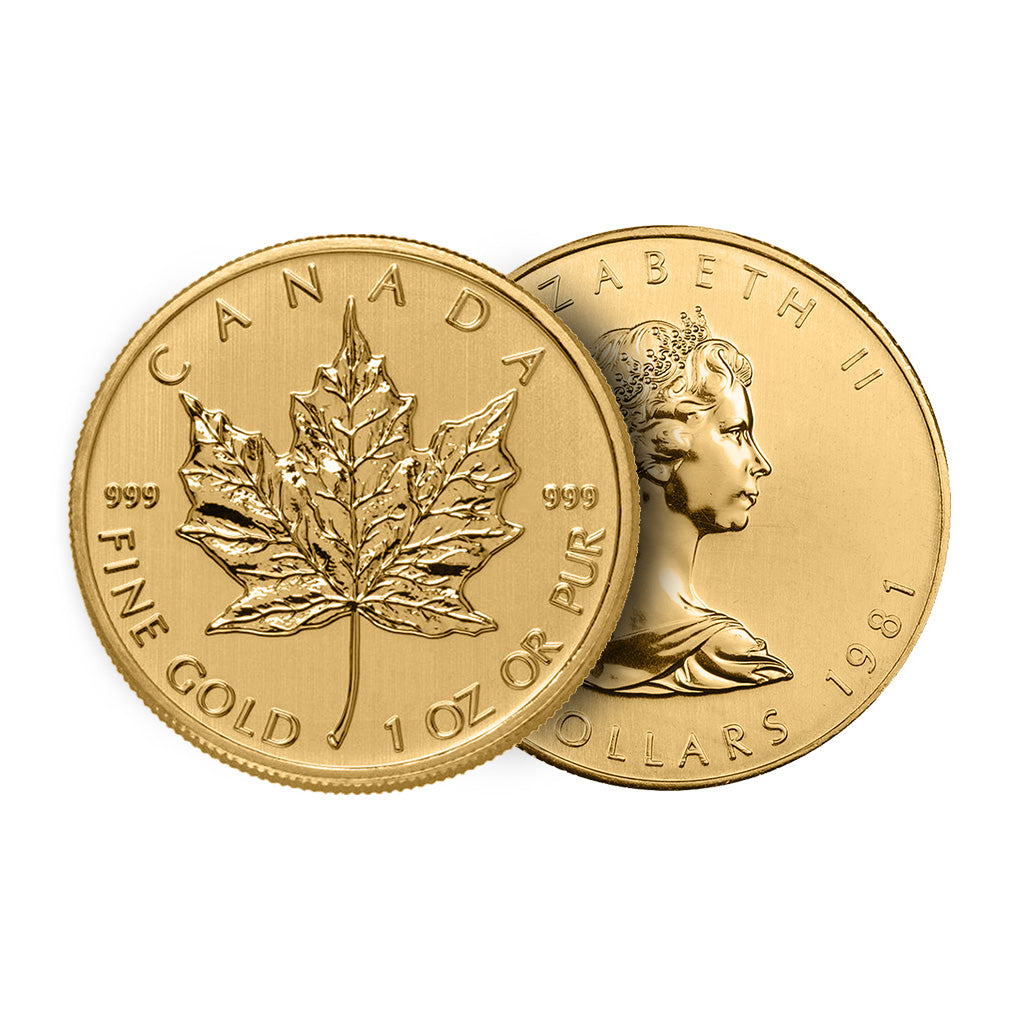 1 oz Canadian Gold Maple Leaf (.999)  (Year Varies)