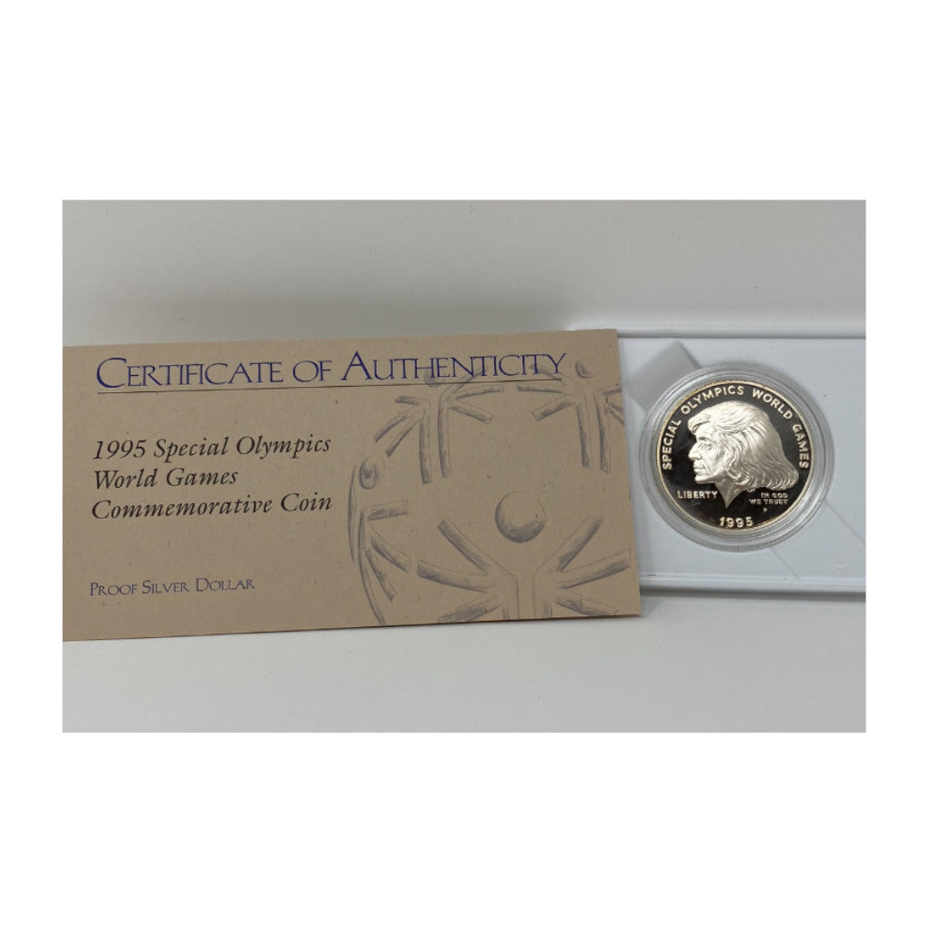 1995-P Special Olympics $1 Silver Proof Commemorative