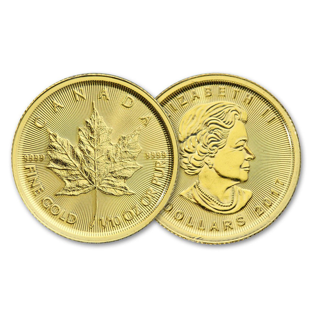 1/10 oz Canadian Gold Maple Leaf (Year Varies)