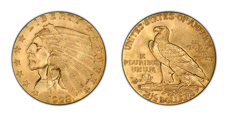 $2.50 Gold Indian Quarter Eagles