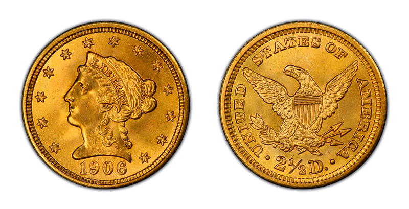 $2.50 Gold Liberty Head Quarter Eagles