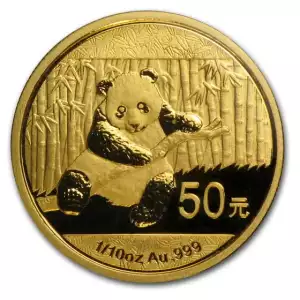 1/10 oz Chinese Gold Panda Mint State (Year Varies)