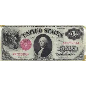 $1 1917 Small Red, scalloped Legal Tender Issues 36