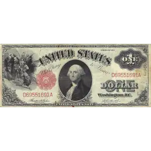 $1 1917 Small Red, scalloped Legal Tender Issues 36