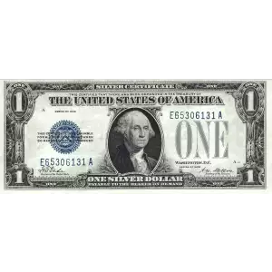 $1 1928-A blue seal. Small Silver Certificates 1601