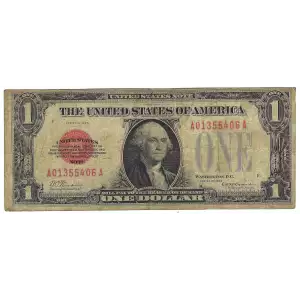 $1 1928 Red Seal Small Legal Tender Notes 1500