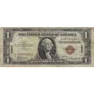 $1 1935-A brown seal Emergency Notes Issued During WW2 2300