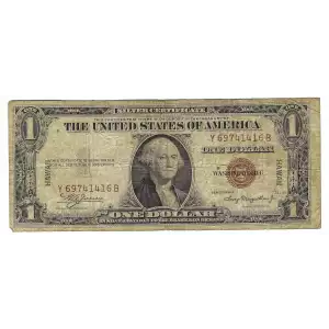 $1 1935-A brown seal Emergency Notes Issued During WW2 2300 (2)