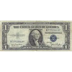 $1 1935-D blue seal. Small Silver Certificates 1613W