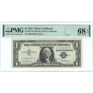 $1 1957 blue seal. Small Silver Certificates 1619