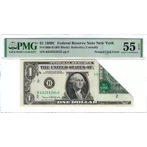 $1 1969-C. Green seal. Small Size $1 Federal Reserve Notes 1906-B