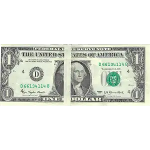 $1 1977 Green seal. Small Size $1 Federal Reserve Notes 1909-D
