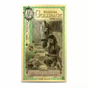 1/2 Florida Goldback - Aurum Gold Foil Note (24k)