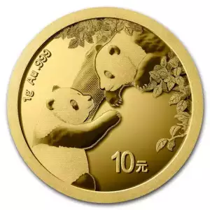 1 g Chinese Gold Panda Mint State (Year Varies)