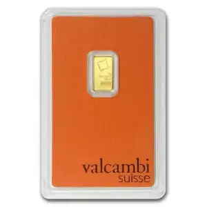1 g Gold Bar - Valcambi Design (Carded)