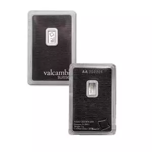 1 g Platinum Bar - Valcambi Design (Carded)