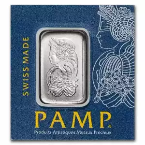 1 gram Platinum Bar - PAMP Suisse Lady Fortuna In Assay (2)