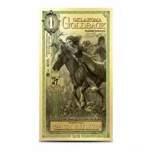 1 Oklahoma Goldback - Aurum Gold Foil Note (24k)