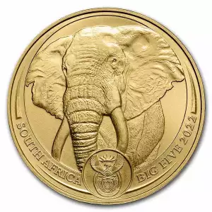 1 oz Gold South Africa Big 5 Elephant Coin - Series I
