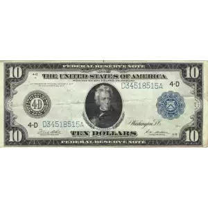 $10 1914 Red Seal Federal Reserve Notes 919A