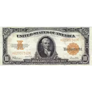 $10 1922 Gold Gold Certificates 1173