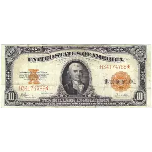 $10 1922 Gold Gold Certificates 1173