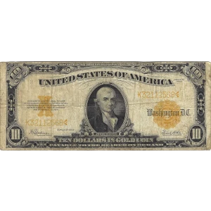 $10 1922 Gold Gold Certificates 1173