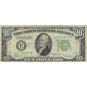 $10 1934-C.  Small Size $10 Federal Reserve Notes 2008-E*