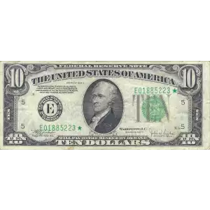 $10 1934-C.  Small Size $10 Federal Reserve Notes 2008-E*