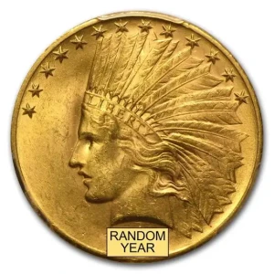 $10 Gold Indian Head Eagle PCGS MS63 (Year Varies) (3)