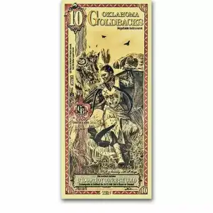 10 Oklahoma Goldback - Aurum Gold Foil Note (24k)