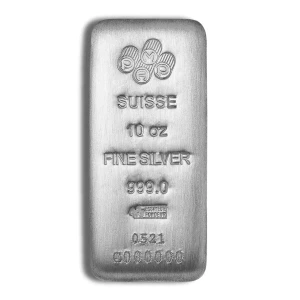 10 oz PAMP Suisse (Cast) Silver Bar