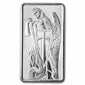 10 oz Silver Bar - Scottsdale Mint Archangel Michael