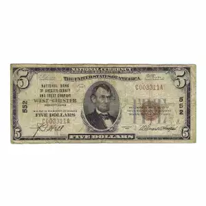 $100 1929 brown seal Small Federal Reserve Bank Notes 1890-G (2)