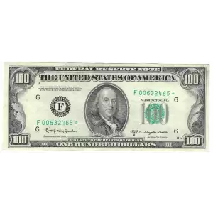 $100 1950-D.  Small Size $100 Federal Reserve Notes 2161-E