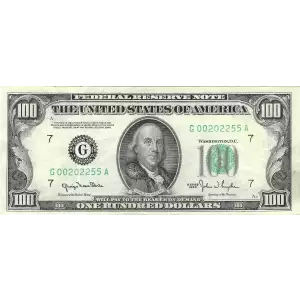 $100 1950  Small Size $100 Federal Reserve Notes 2157-G