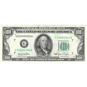 $100 1950  Small Size $100 Federal Reserve Notes 2157-G