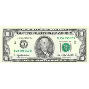 $100 1993  Small Size $100 Federal Reserve Notes 2174-B