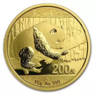 15 g Chinese Gold Panda Mint State (Year Varies)