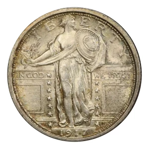 1917-D 25C Type 1, FH (4)