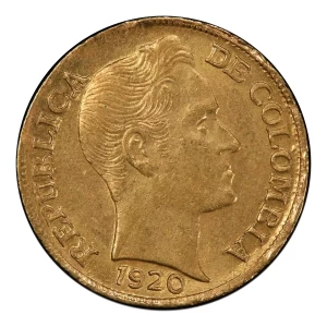 1920 5 Peso Restrepo-454.7 Coin Alignment