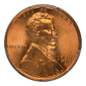 1944 D Lincoln Wheat Cent PCGS MS-66 RD (3)